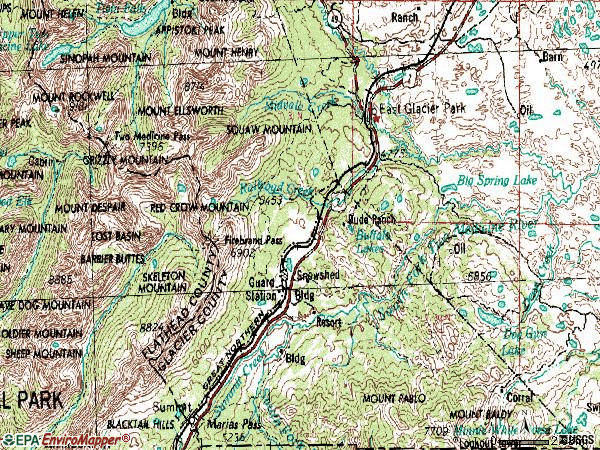 Zip code 59434 topographic map