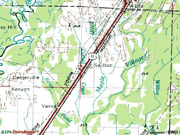 Zip code 72471 topographic map