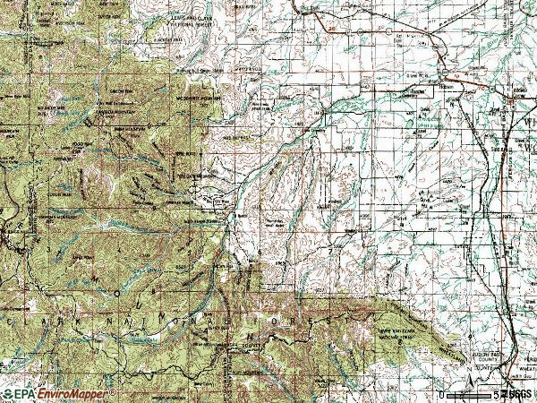 Zip code 59452 topographic map