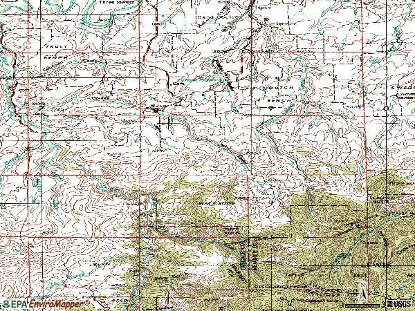 Zip code 59480 topographic map