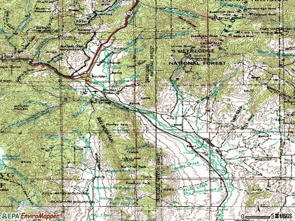 Zip code 59632 topographic map