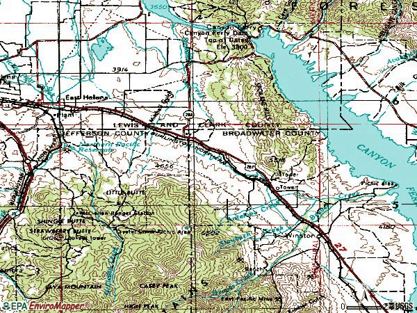 Zip code 59635 topographic map
