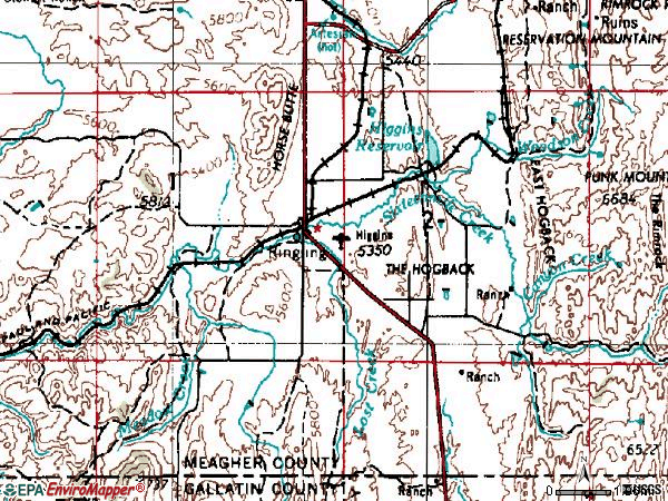 Zip code 59642 topographic map