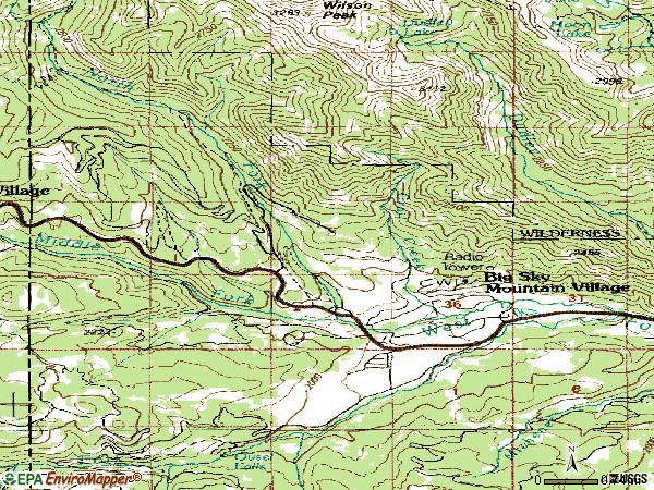 Zip code 59716 topographic map