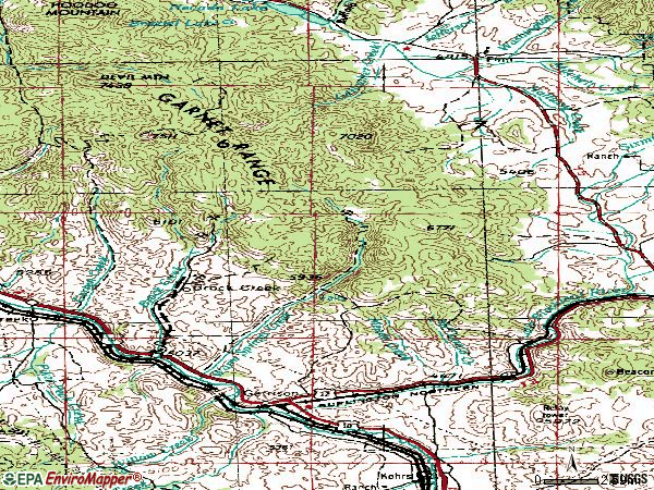 Zip code 59731 topographic map