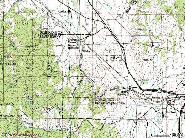 Zip code 59748 topographic map