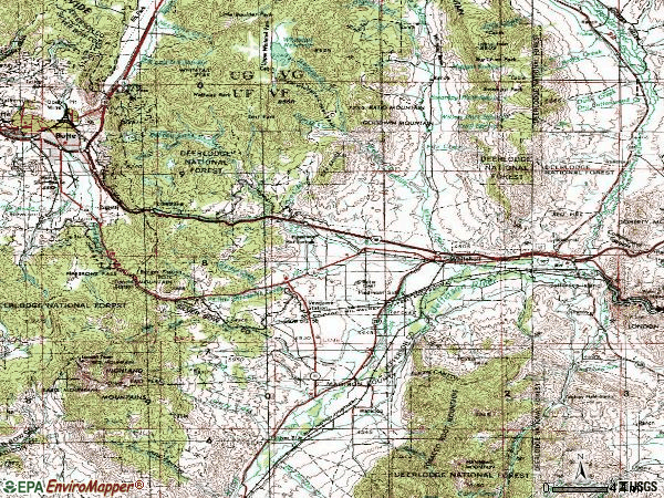 Zip code 59759 topographic map