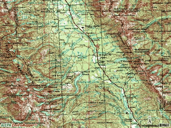 Zip code 59826 topographic map