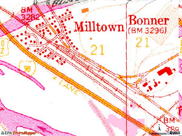 Zip code 59851 topographic map