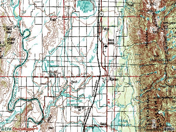 Zip code 59864 topographic map
