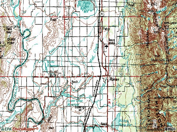 Zip code 59865 topographic map
