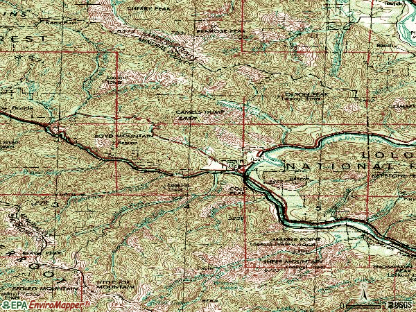 Zip code 59866 topographic map