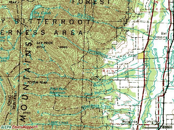 Zip code 59875 topographic map