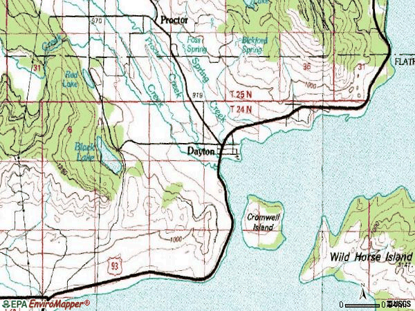 Zip code 59914 topographic map