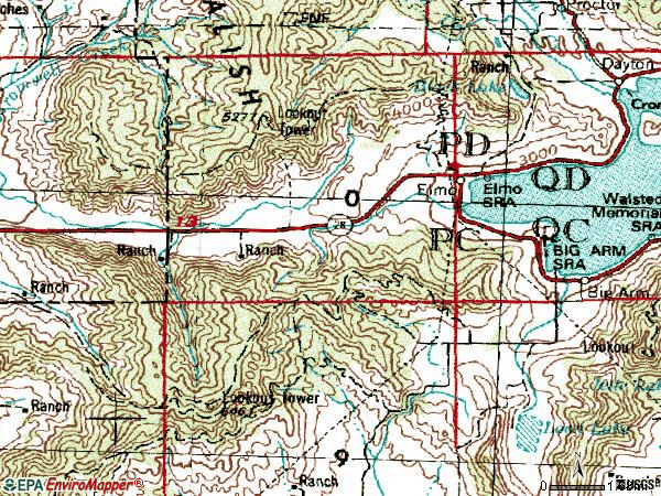 Zip code 59915 topographic map