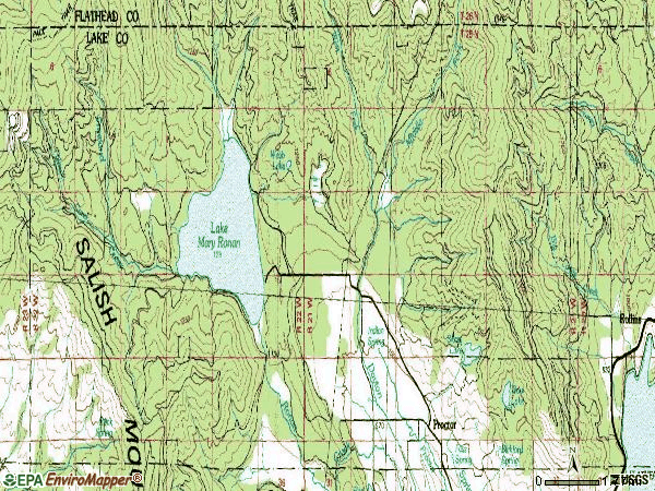Zip code 59929 topographic map