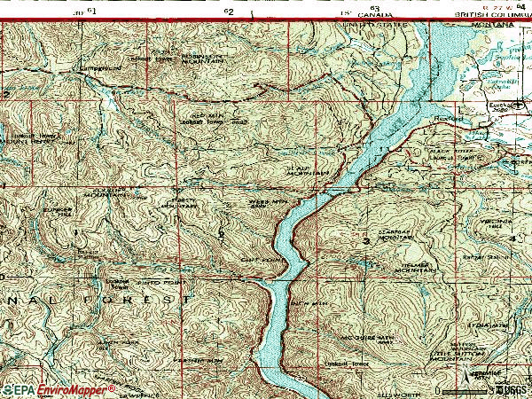 Zip code 59930 topographic map