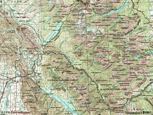 Zip code 59936 topographic map