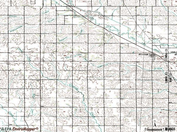 Zip code 68004 topographic map