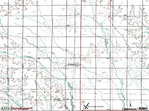 Zip code 68018 topographic map