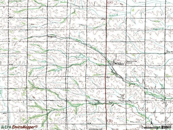 Zip code 68050 topographic map