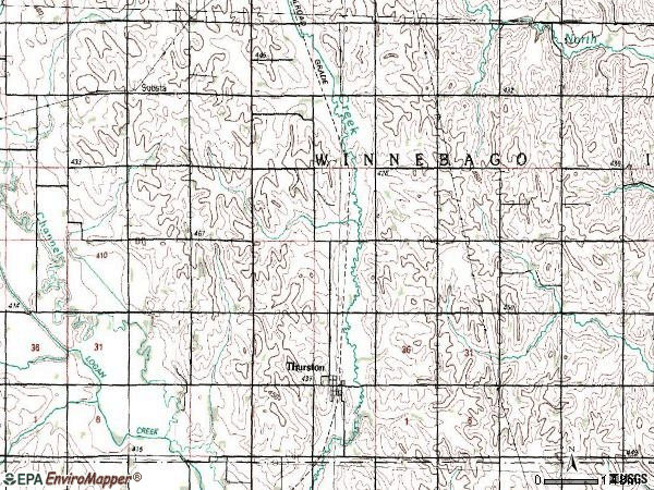 Zip code 68062 topographic map