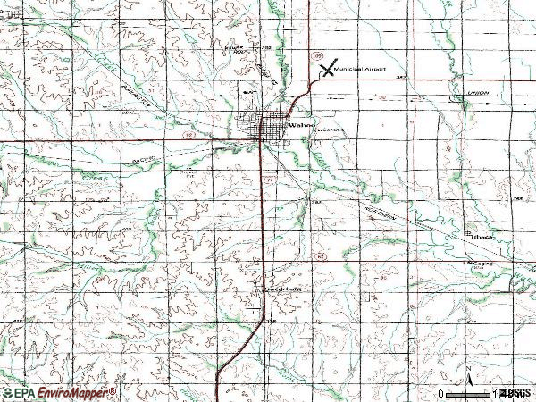 Zip code 68066 topographic map