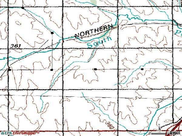 Zip code 68136 topographic map