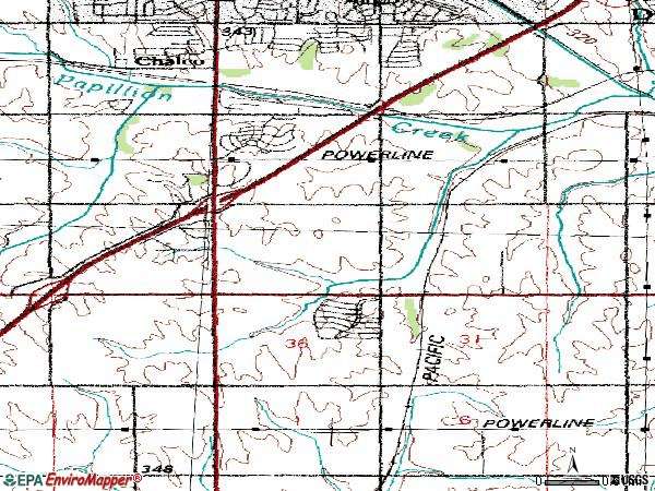 Zip code 68138 topographic map