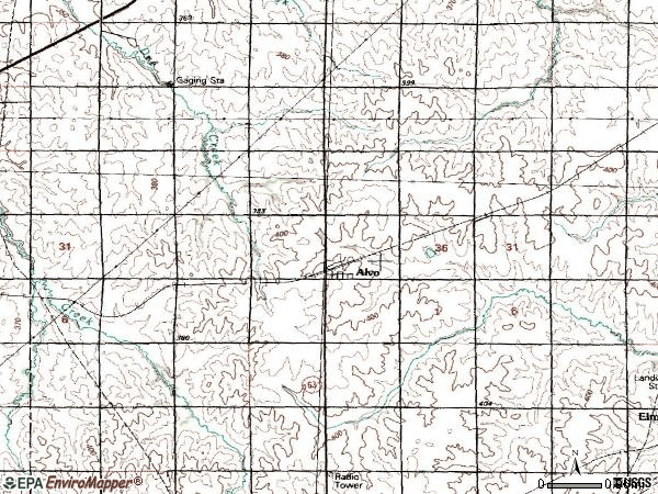 Zip code 68304 topographic map