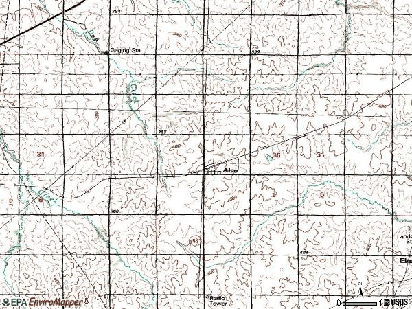 Zip code 68314 topographic map