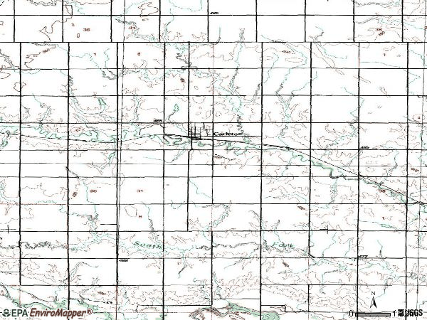 Zip code 68326 topographic map