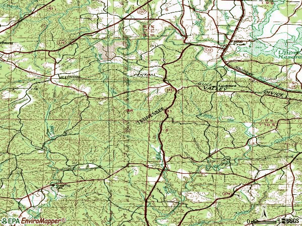 Zip code 35543 topographic map