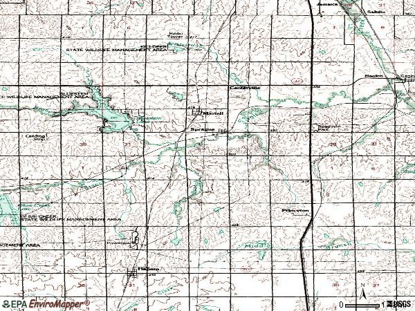 Zip code 68404 topographic map