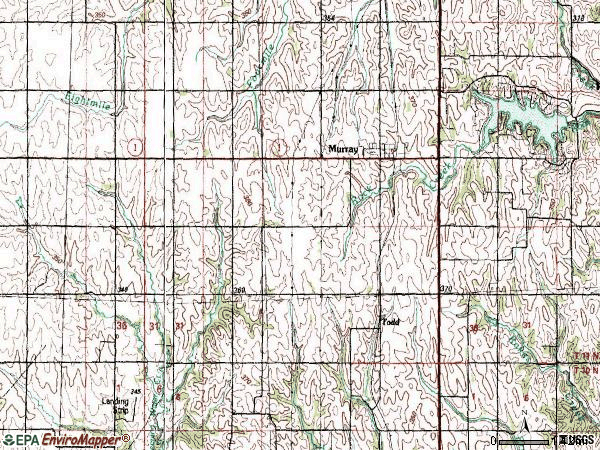 Zip code 68409 topographic map