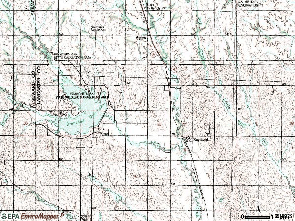 Zip code 68428 topographic map