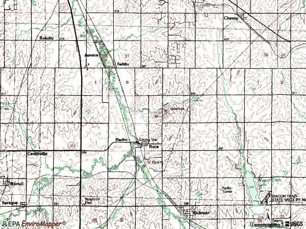 Zip code 68430 topographic map