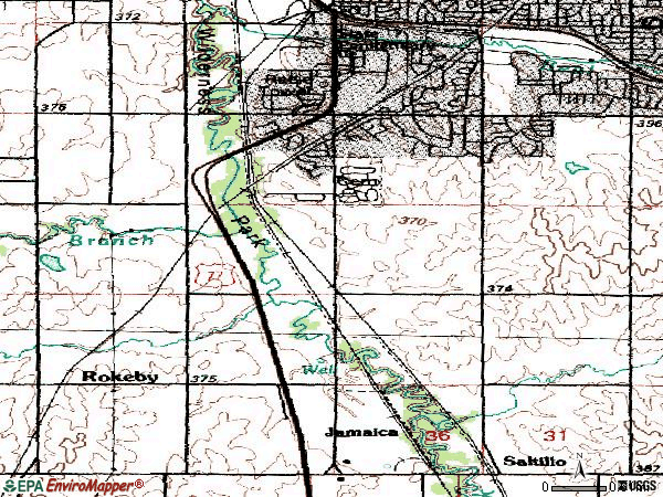 Zip code 68512 topographic map