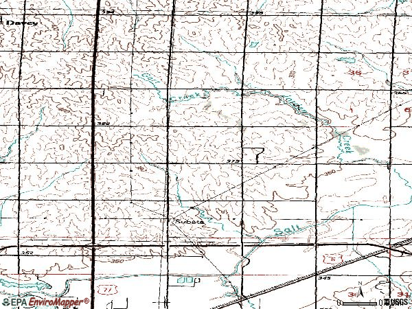 Zip code 68517 topographic map