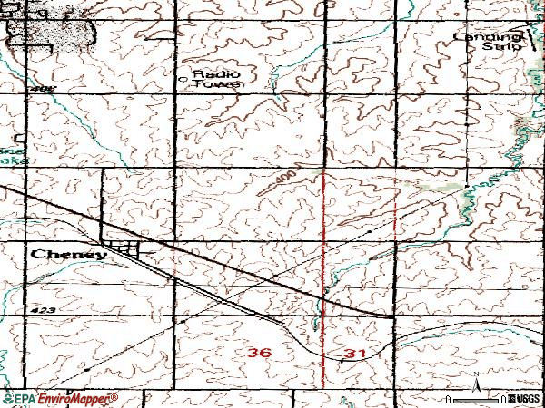 Zip code 68526 topographic map