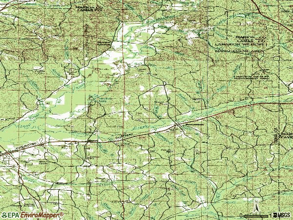 Zip code 35544 topographic map