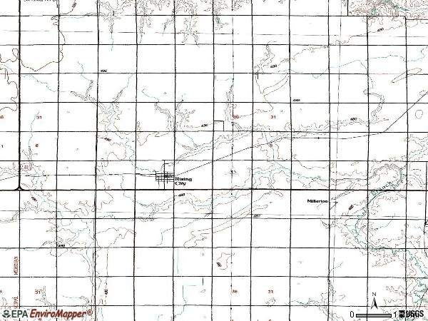Zip code 68658 topographic map