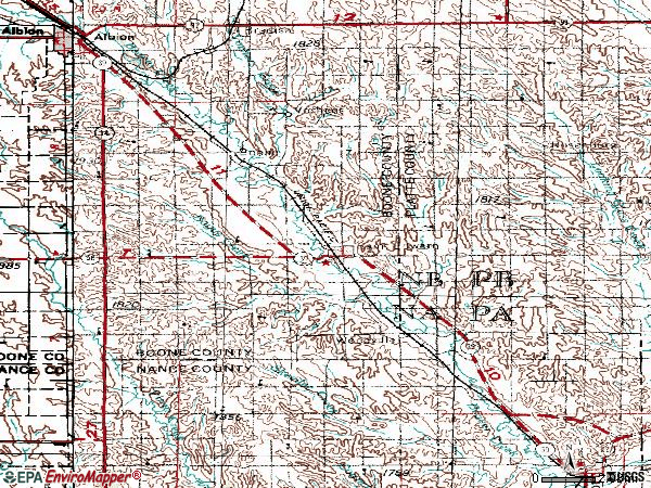 Zip code 68660 topographic map