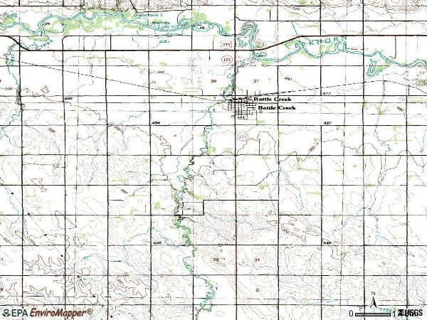 Zip code 68715 topographic map