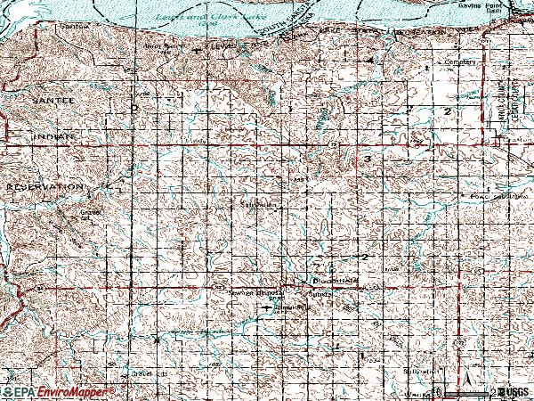 Zip code 68718 topographic map