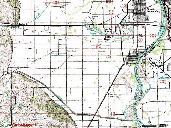 Zip code 68731 topographic map