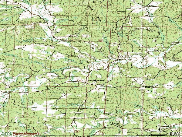 Zip code 72569 topographic map