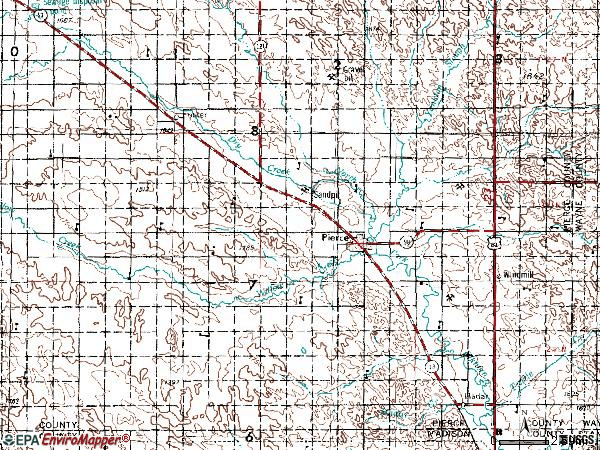 Zip code 68767 topographic map