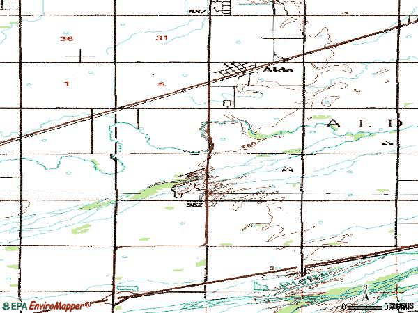 Zip code 68810 topographic map