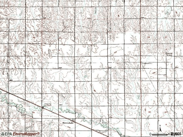 Zip code 68870 topographic map
